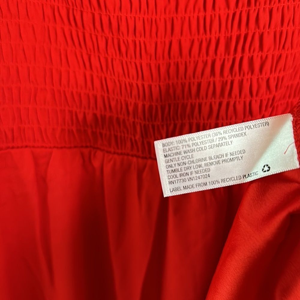 LA Ligne Smocked Bodice Midi Red Dress 4X Christmas Holiday Women's NWT - Picture 10 of 11